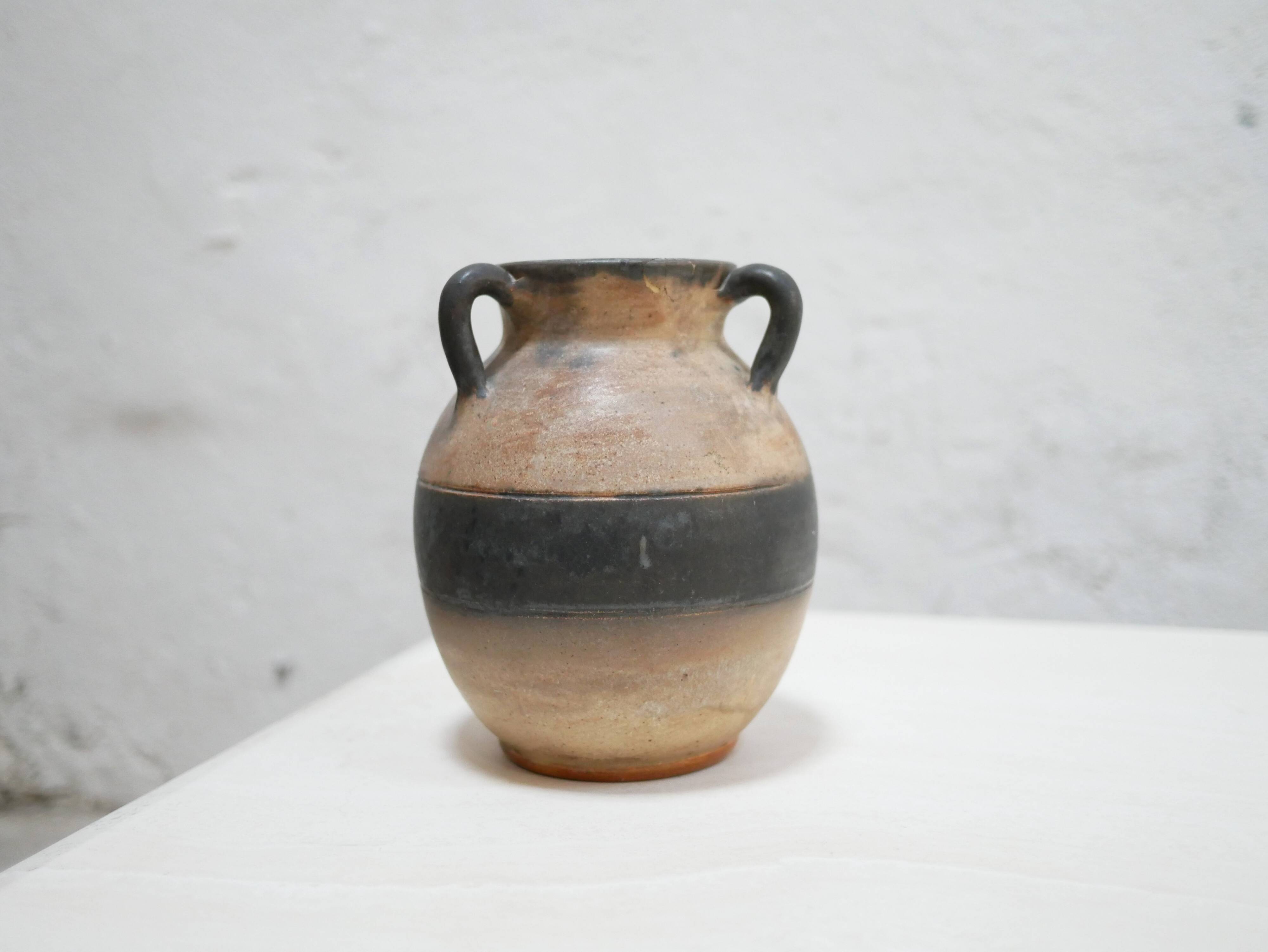 Vase vintage en grès par W. Biron, Belgique