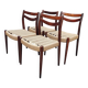 4 Scandinavian chairs 1960s vintage Danish rope