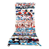 Tapis berbère marocain boucherouite vintage 238 x 85 cm