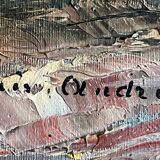 HST painting "Mediterranean landscape" by Louis AUDREY (19th-20th centuries)