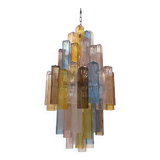 21st Century Multicolored "Squared" Murano Glass Chandelier