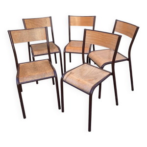 Chaises école vintage