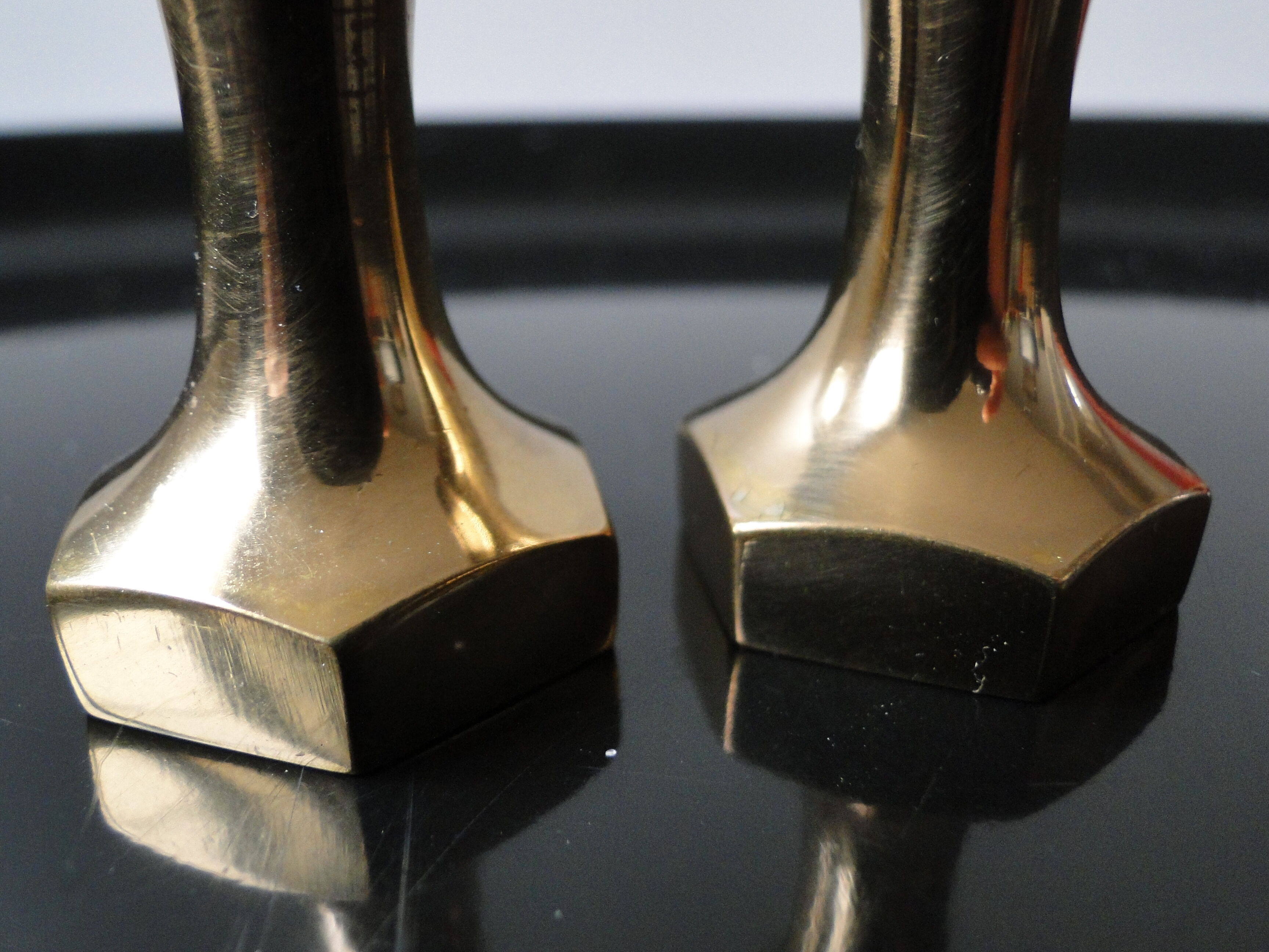 Pair of swedish brass candlesticks from the 1960s