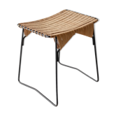 Stool metal and rattan years 60