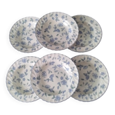 6 deep plates in English porcelain by Barratts
