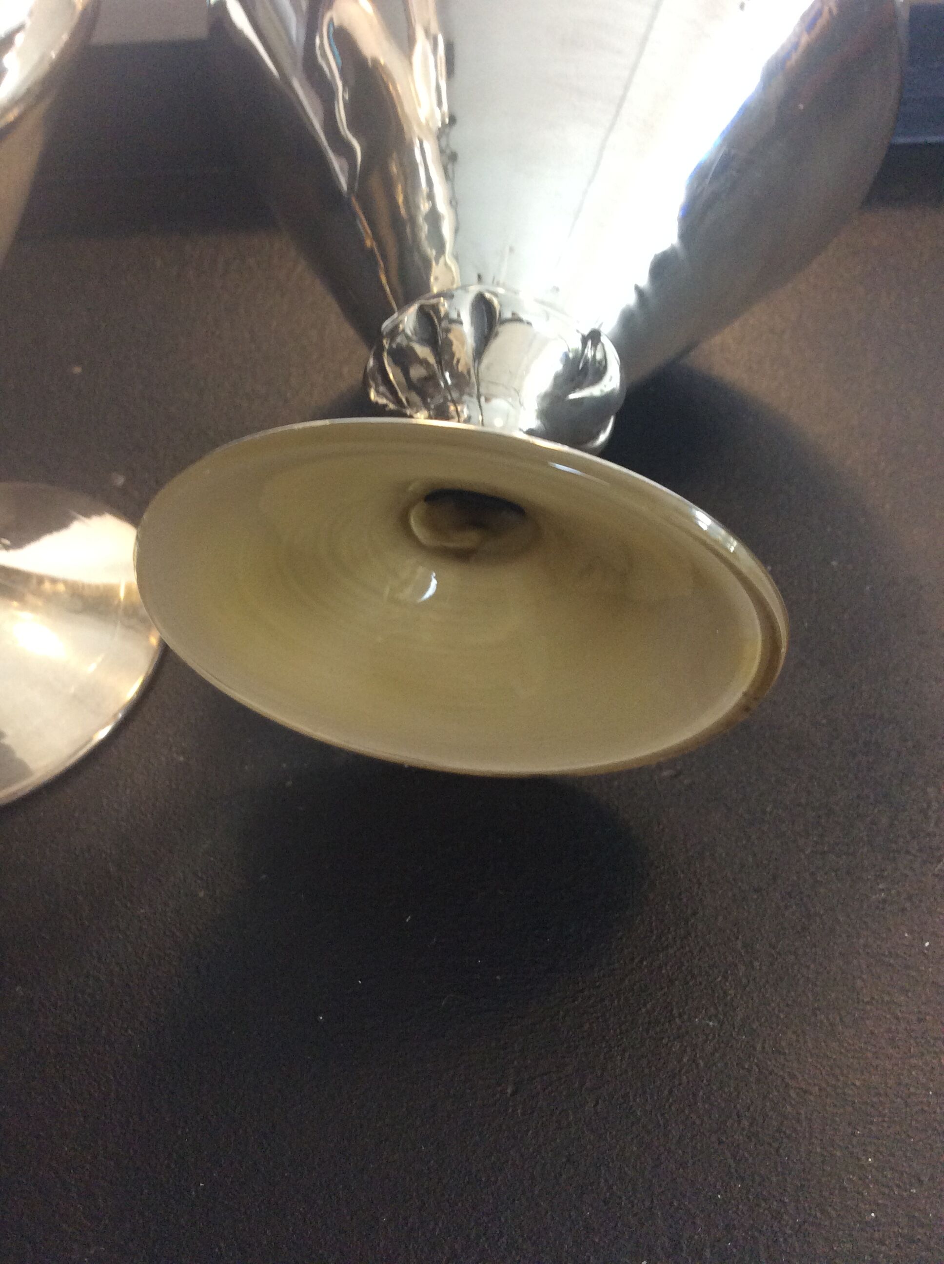 Pair of antique vases in mercurized eglomerized glass