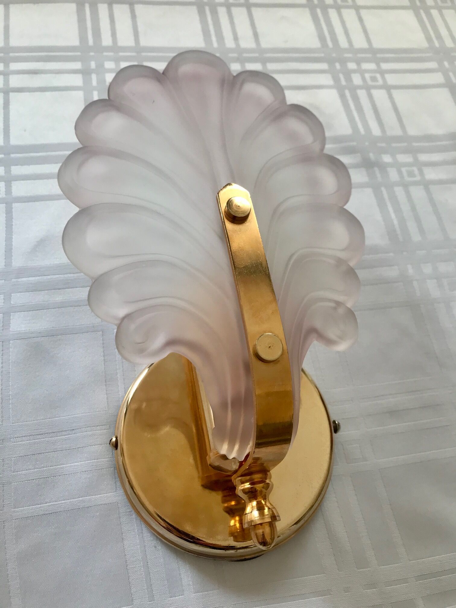 Pair of wall lamps glass sheet