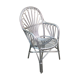 Fauteuil rotin & osier bras courbés