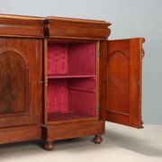 Buffet victorien ancien en acajou 3 tiroirs, Italie XIXe siècle