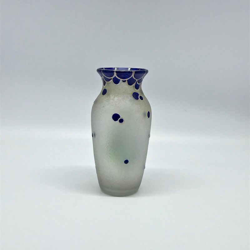 Legras vase with thrush