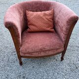 Pair of Louis Philippe marquetry armchairs