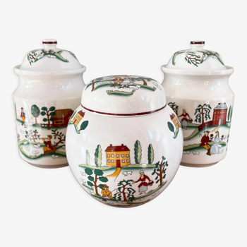 Mason's Ironstone "Country Lane" Porcelain, Ginger Jar and Storage Pots, Marsten and Mandrajji