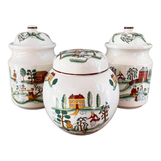 Mason's Ironstone "Country Lane" Porcelain, Ginger Jar and Storage Pots, Marsten and Mandrajji