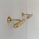 Pair of adjustable vintage brass wall lights, France, 1970.