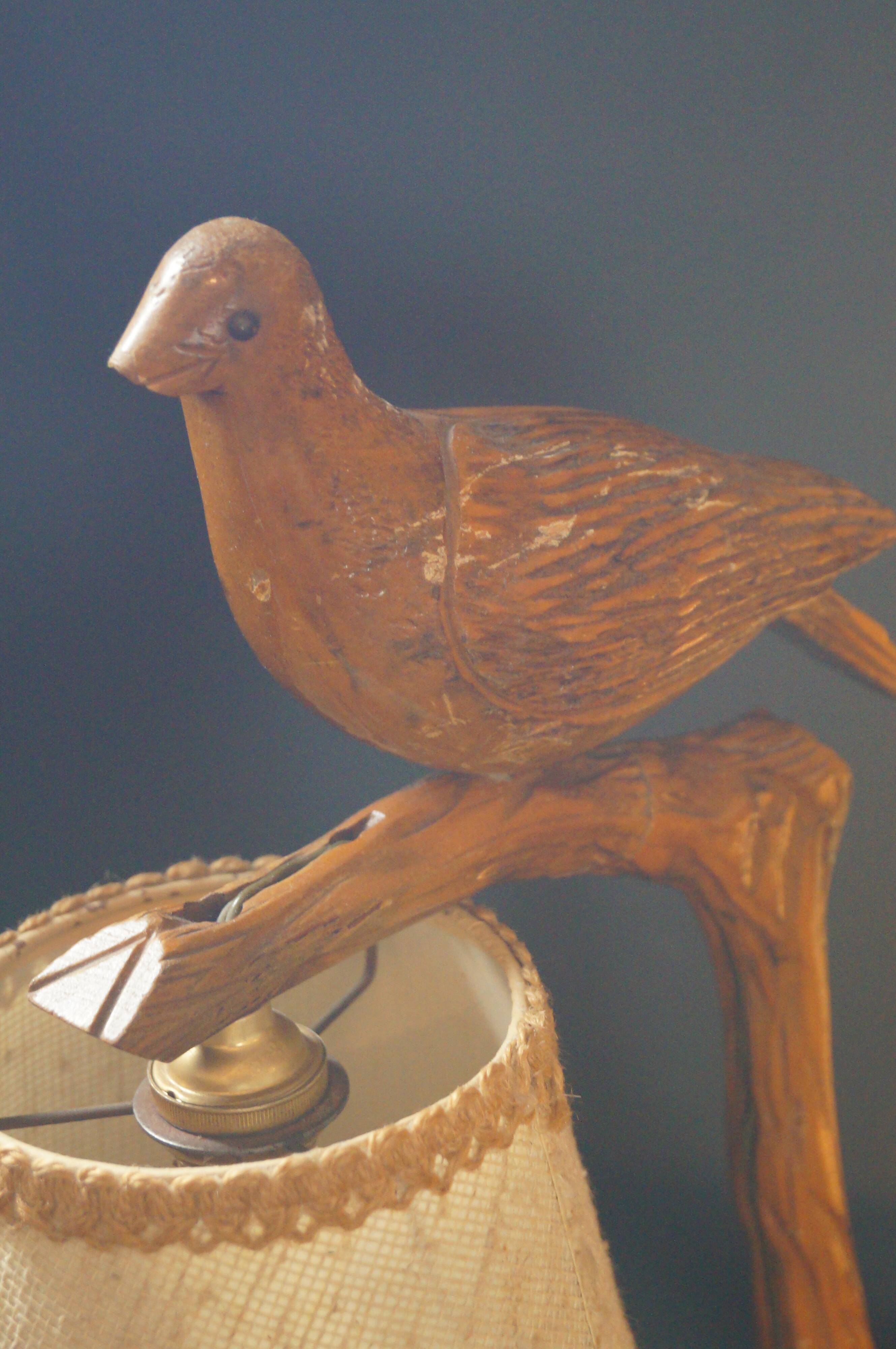 Wooden bird lamp 1940