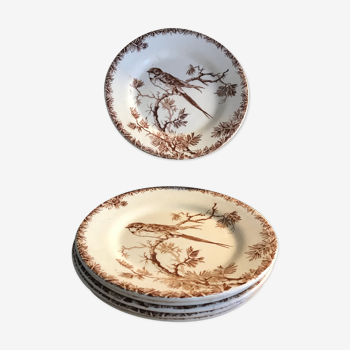 6 assiettes à dessert porcelaine opaque gien modèle provençal