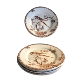 6 gien opaque porcelain dessert plates provençal style