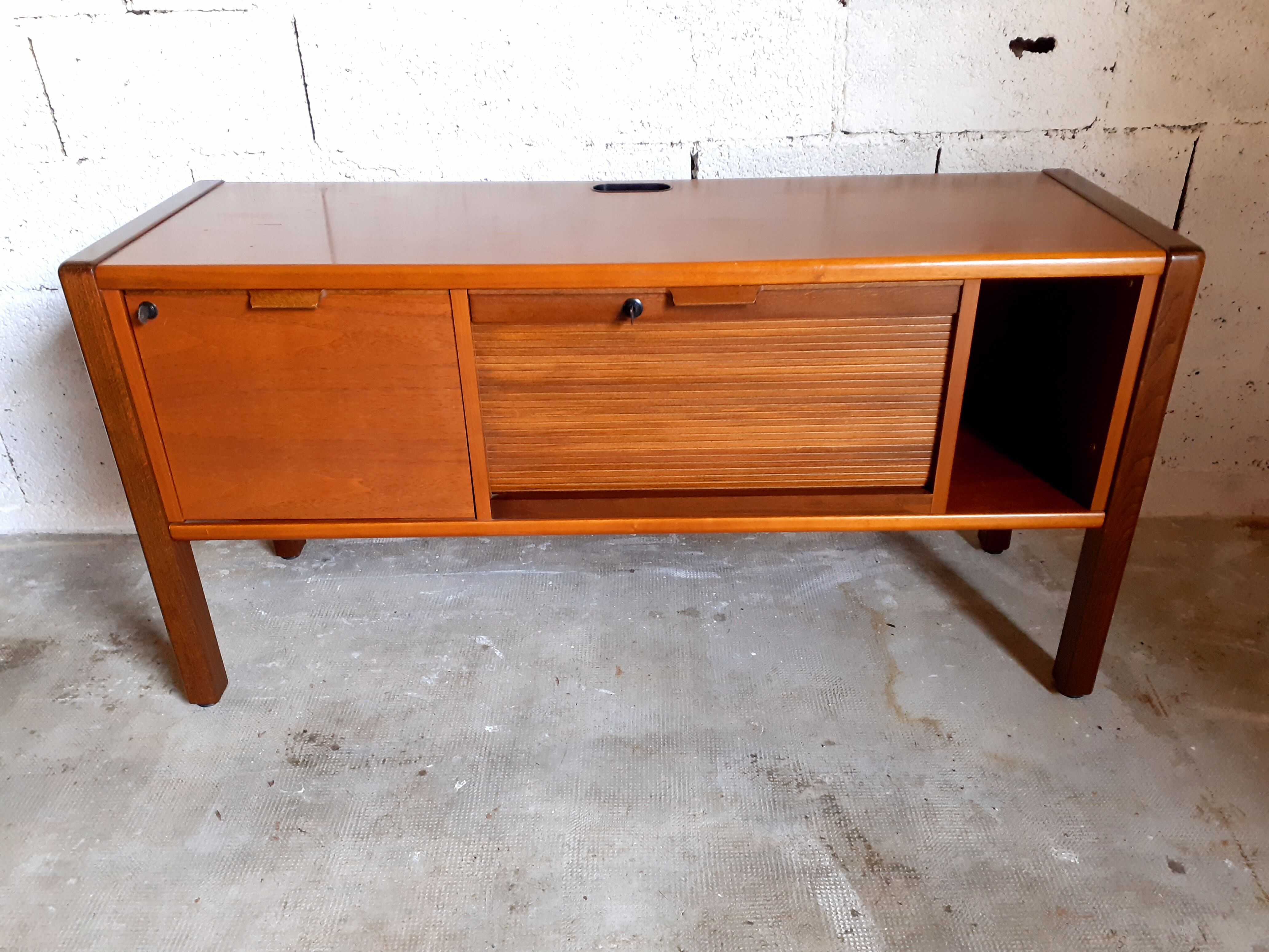 Vintage wooden storage row for office