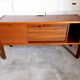 Vintage wooden storage row for office