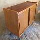 Vintage storage cabinet sliding doors feet compass