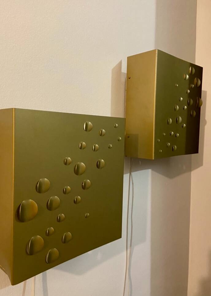 Pair of wall sconces, Evert Jelle Jelles for Raak, Paus base 1960.