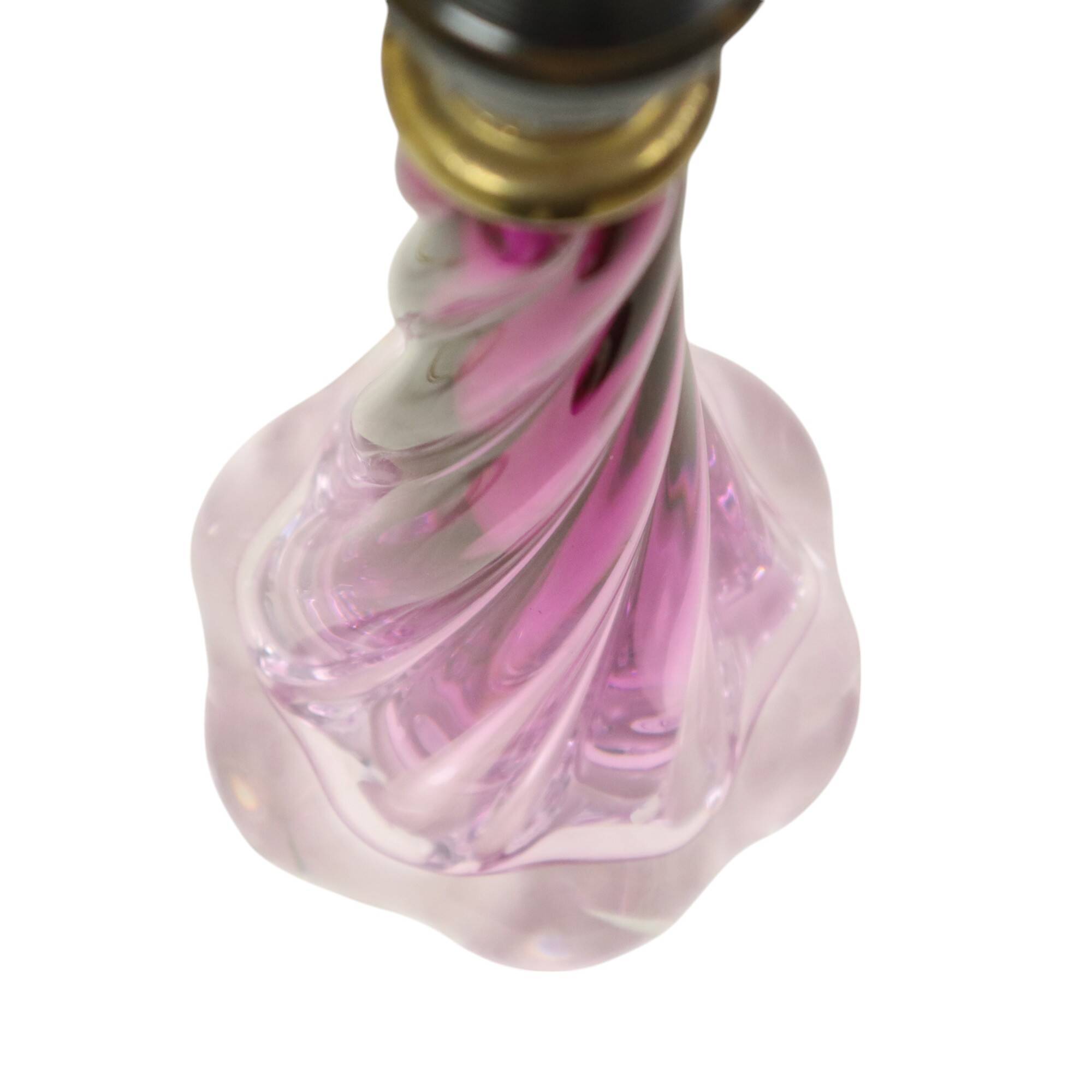 Purple Crystal Table Lamp Val Saint Lambert Swirl Sixties