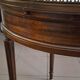Table bouillotte, guéridon de style Louis XVI en marbre et laiton