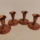 Candlesticks made of copper, Danish design, estimated from the 60s.
