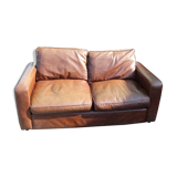 Two seater light brown sofa