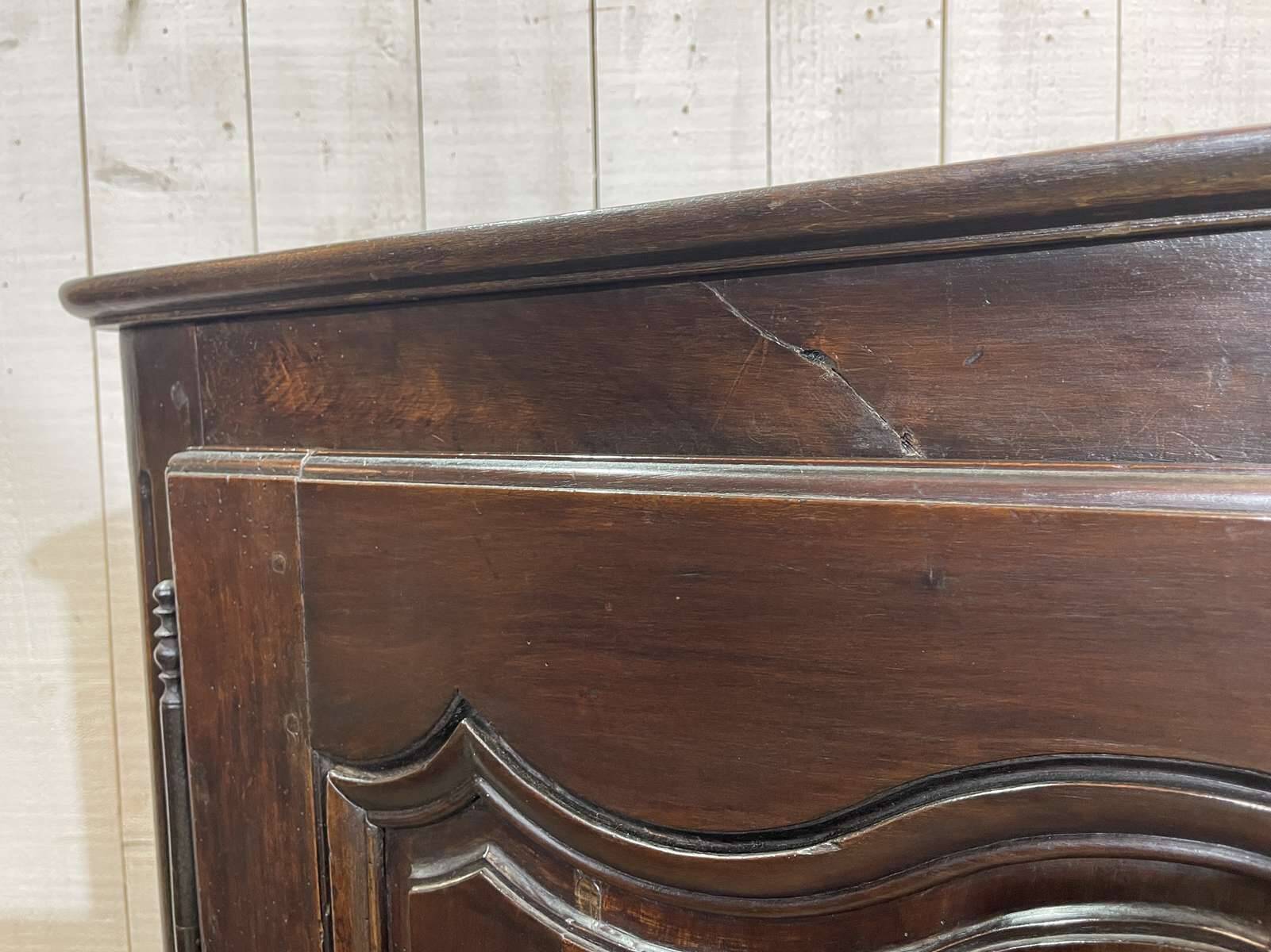 Louis XV style low cabinet in walnut, 19th century