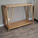 Vintage rattan lacquered console