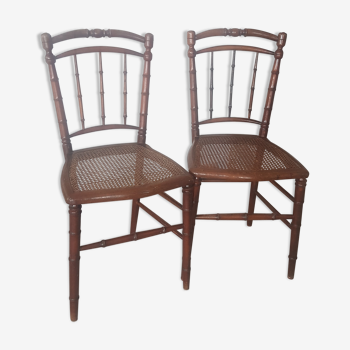 Pair of canne chairs