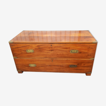 19th century Louis Philippe navy chest in camphrier laughed