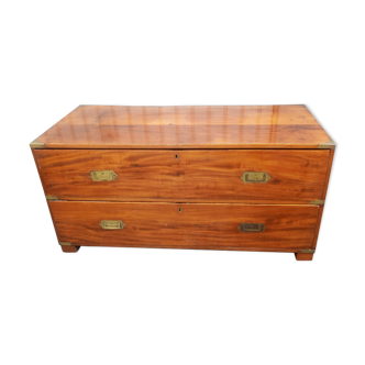 19th century Louis Philippe navy chest in camphrier laughed