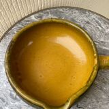 Earthenware fondue pot with glazed finish