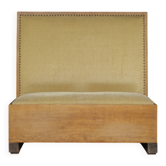Small Haagse School / Art Deco Oak Hall Bench, 1930s