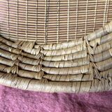 Vintage round wicker basket