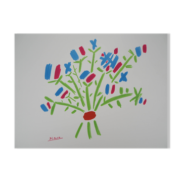 Pablo PICASSO: The blue, white, red bouquet - Signed lithograph