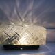 Small rectangular glass flush mount ceiling or wall lamp vintage