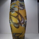 Multi-layered art nouveau glass vase