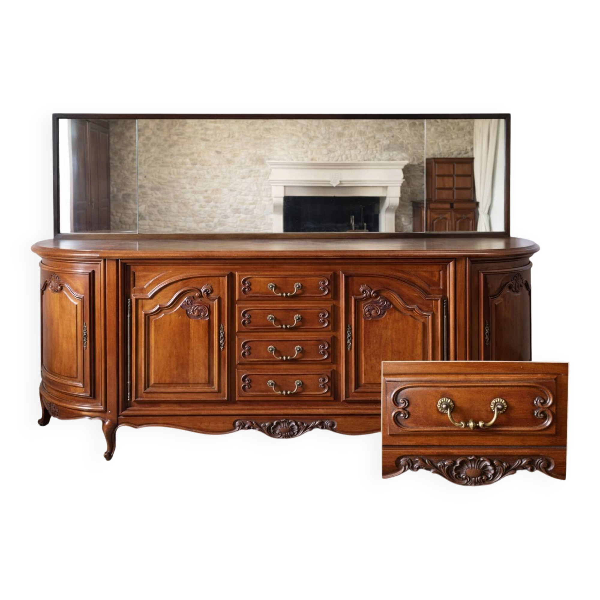 Sideboard / buffet in solid cherry wood – custom-made production