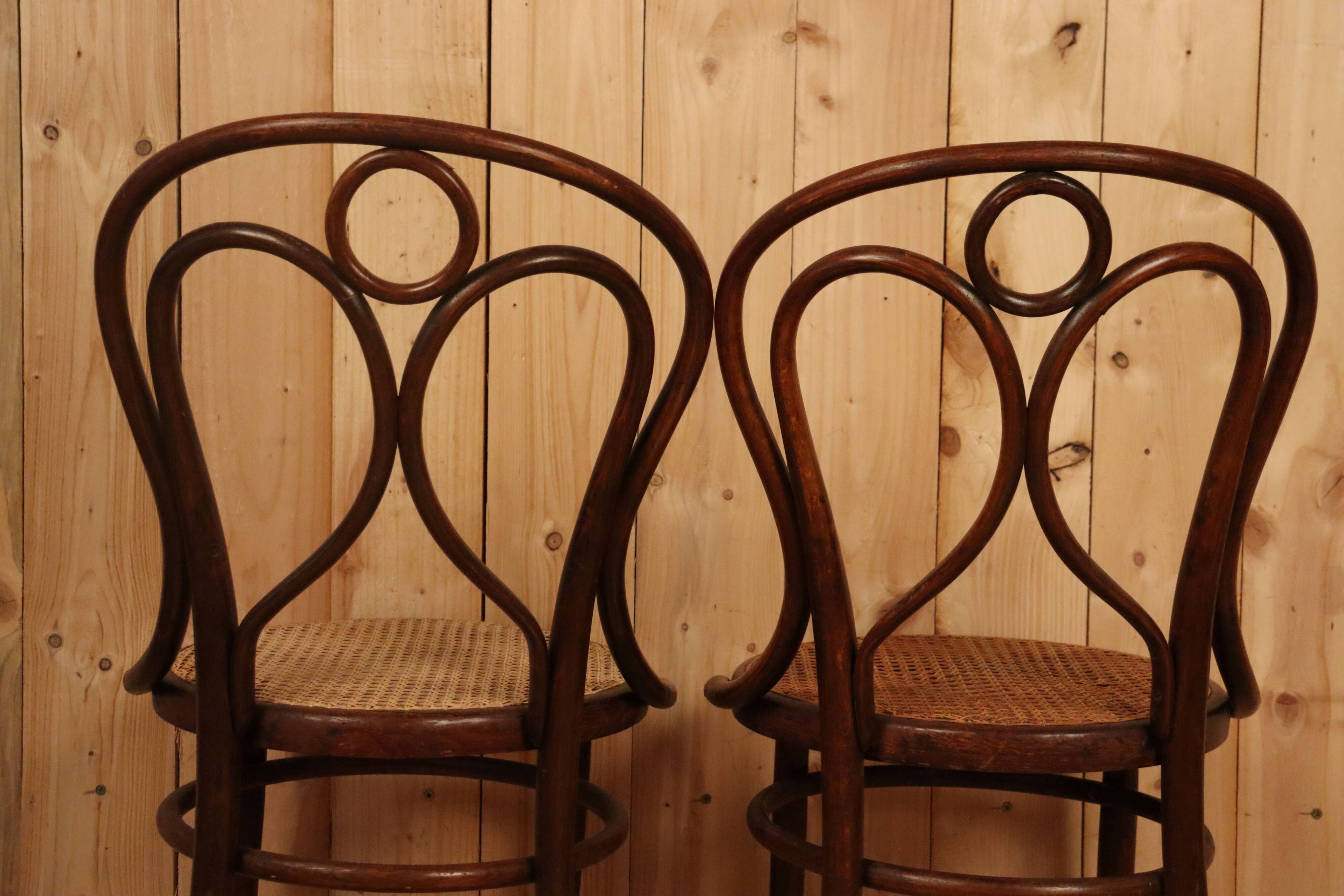 Paire de chaises bistrot n°19 Fischel