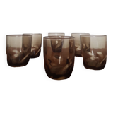 Set of 6 black glasses