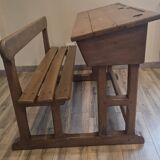 Authentic Double School Desk from the Early 20th Century (1900-1940) -