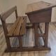 Authentic Double School Desk from the Early 20th Century (1900-1940) -