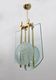 Gallotti & Radice Mid-century Modern Italian Brass and Crystal Pendant, 70s