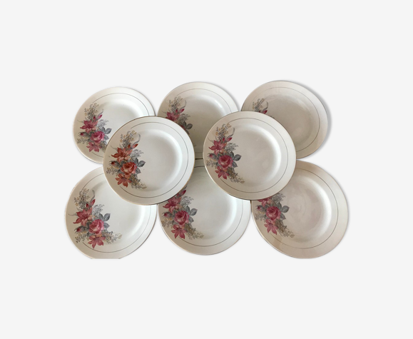 Lot de 8 assiettes Creuses Digoin Sarreguemines numérotées 4911
