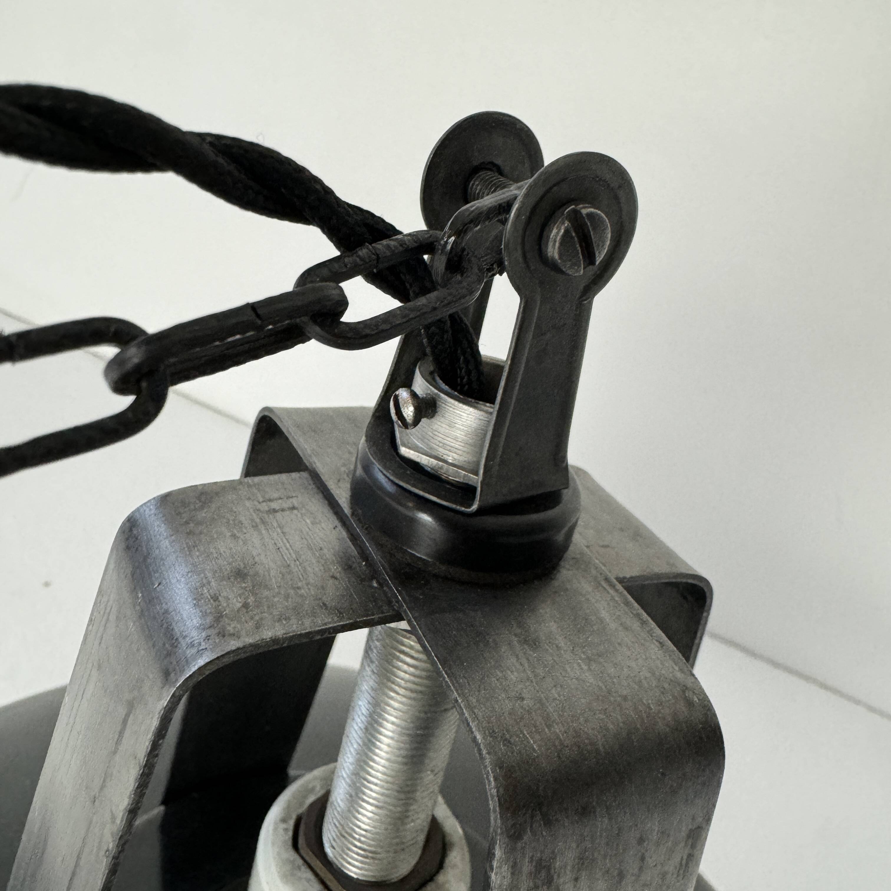 Old mazda enamelled industrial pendant 34.5 cm