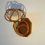 Vintage rattan wall lamp