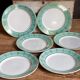 Six plates of vintage Badonviller earthenware with gold frieze